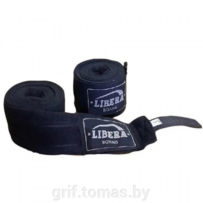 Бинт боксерский Libera 3,0 м (черный) (арт. LIB-1030) от компании Интернет-магазин товаров для спорта и туризма ГРИФ-СПОРТ - фото 1
