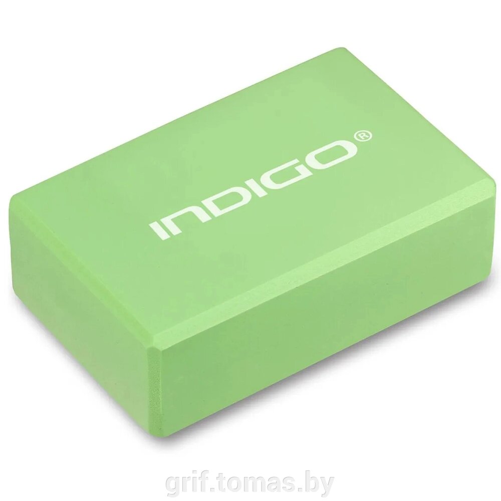 Блок для йоги Indigo (салатовый) (арт. 6011-HKYB) от компании Интернет-магазин товаров для спорта и туризма ГРИФ-СПОРТ - фото 1