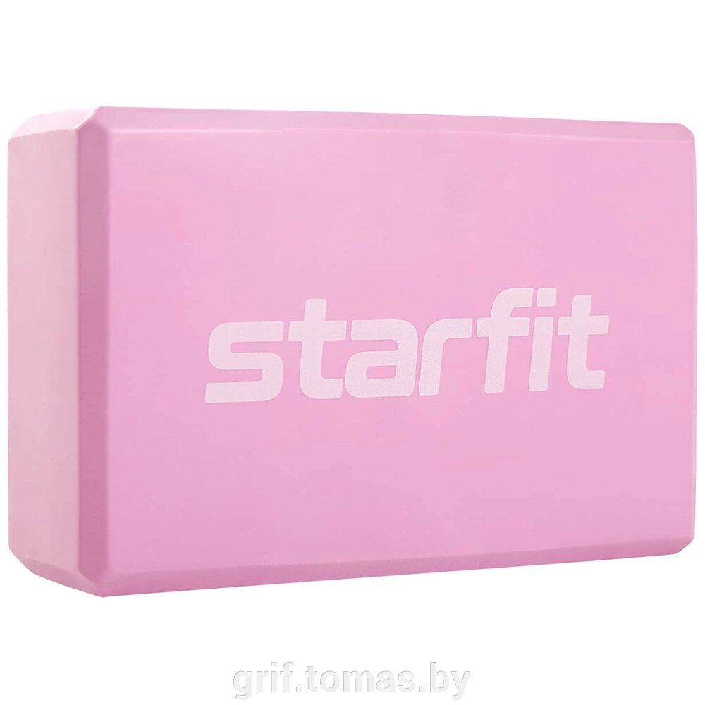 Блок для йоги Starfit (розовый) (арт. YB-200-PI) от компании Интернет-магазин товаров для спорта и туризма ГРИФ-СПОРТ - фото 1