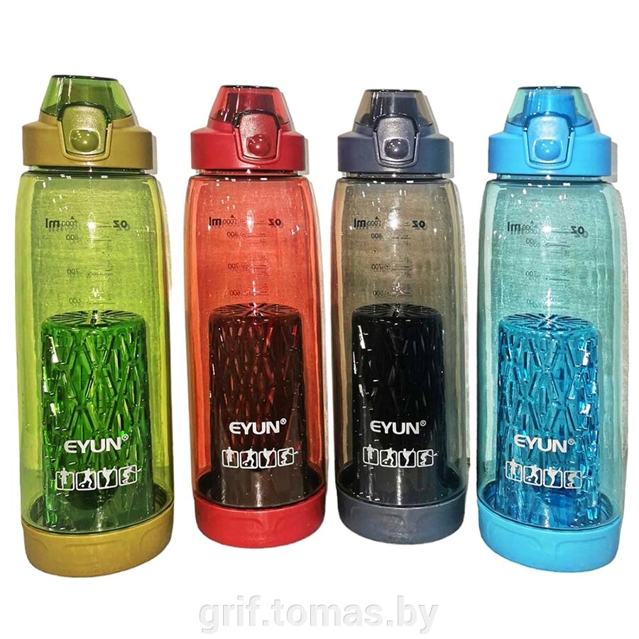 Бутылка для воды 1,0 л (арт. YY-128) от компании Интернет-магазин товаров для спорта и туризма ГРИФ-СПОРТ - фото 1