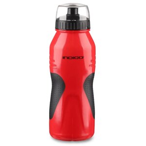 Бутылка спортивная Indigo Comfort 0,6 л (красный/черный) (арт. IN037-R-BK)
