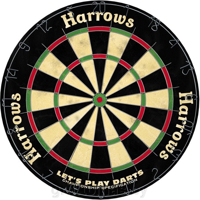Дартс Harrows Lets Play Darts 18 дюймов (сизалевая мишень) (арт. 840HREA376) от компании Интернет-магазин товаров для спорта и туризма ГРИФ-СПОРТ - фото 1