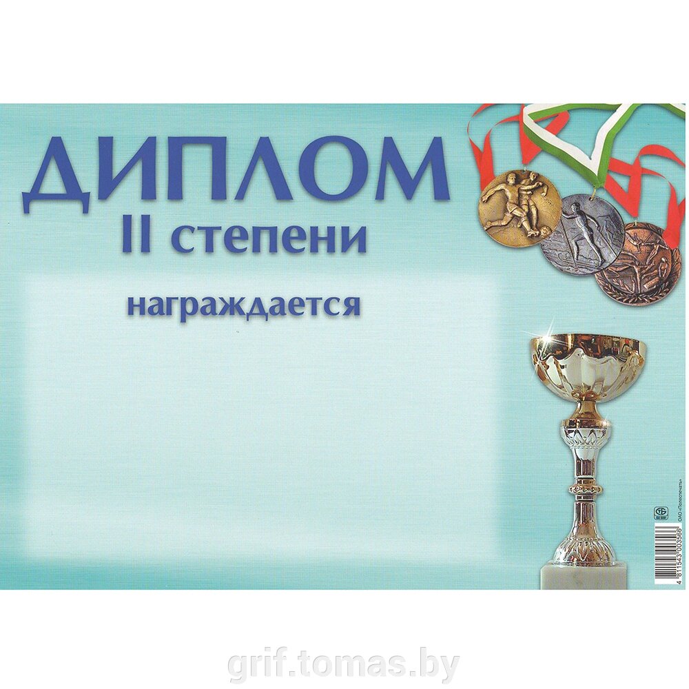 Диплом II степени (арт. 13C32-II) от компании Интернет-магазин товаров для спорта и туризма ГРИФ-СПОРТ - фото 1