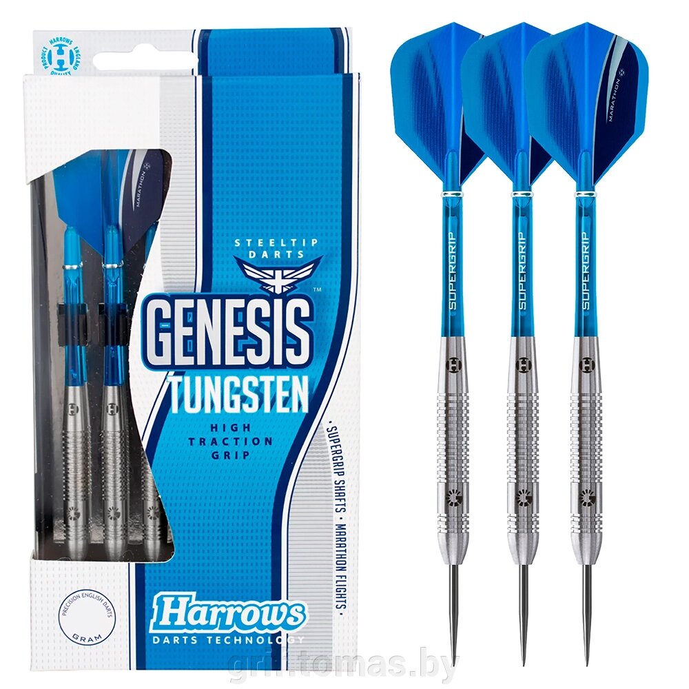 Дротики для дартса Harrows Genesis Tungsten (вольфрам) (арт. ED104) от компании Интернет-магазин товаров для спорта и туризма ГРИФ-СПОРТ - фото 1