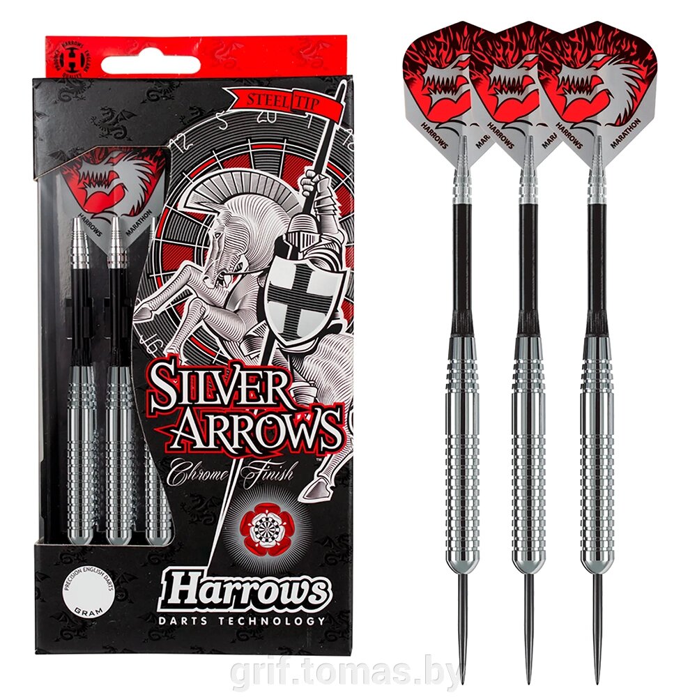 Дротики для дартса Harrows Silver Arrows (арт. ED921) от компании Интернет-магазин товаров для спорта и туризма ГРИФ-СПОРТ - фото 1