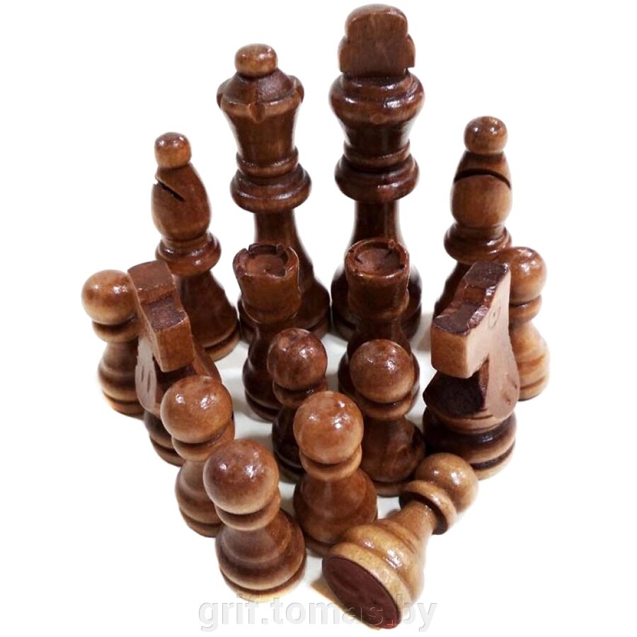 Фигуры шахматные деревянные (арт. QZ-M7) от компании Интернет-магазин товаров для спорта и туризма ГРИФ-СПОРТ - фото 1
