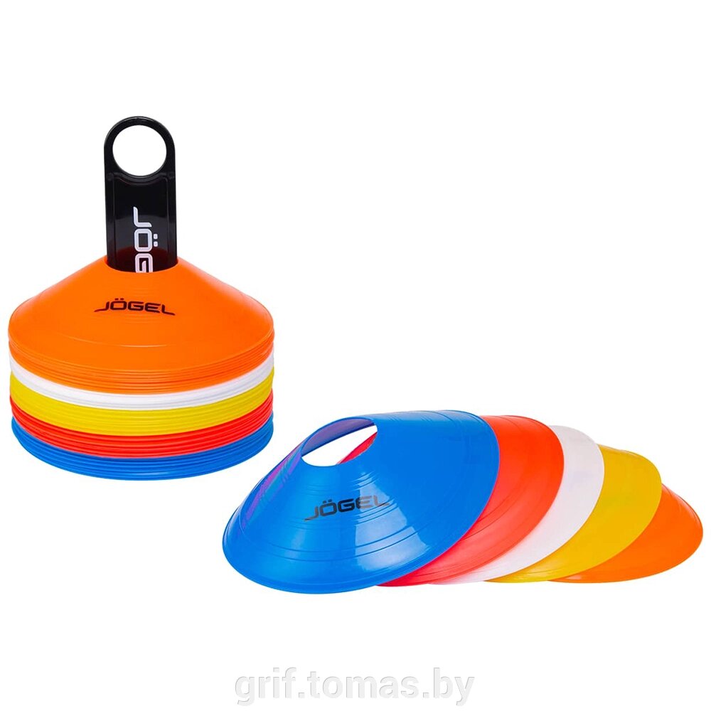 Фишки для разметки цветные Jogel 50 шт (арт. JA-225) от компании Интернет-магазин товаров для спорта и туризма ГРИФ-СПОРТ - фото 1