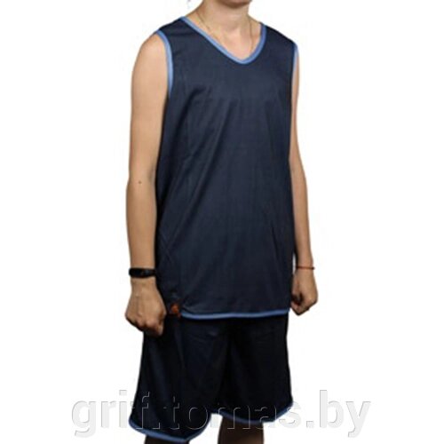 Форма баскетбольная мужская (черный/синий) (арт. LD8802-BL) от компании Интернет-магазин товаров для спорта и туризма ГРИФ-СПОРТ - фото 1