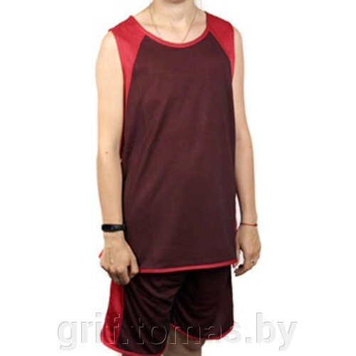 Форма баскетбольная мужская (красный/черный) (арт. LD8802-R) от компании Интернет-магазин товаров для спорта и туризма ГРИФ-СПОРТ - фото 1