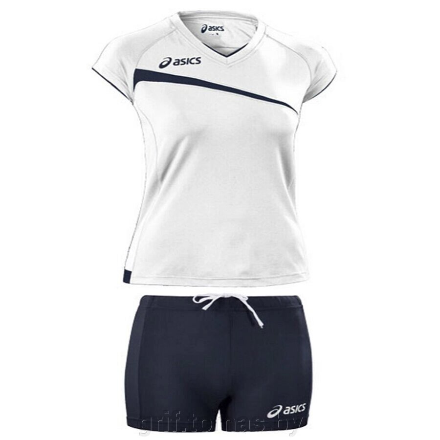 Форма волейбольная женская Asics Volley Set (белый/синий) (арт. 2052A045-100) от компании Интернет-магазин товаров для спорта и туризма ГРИФ-СПОРТ - фото 1