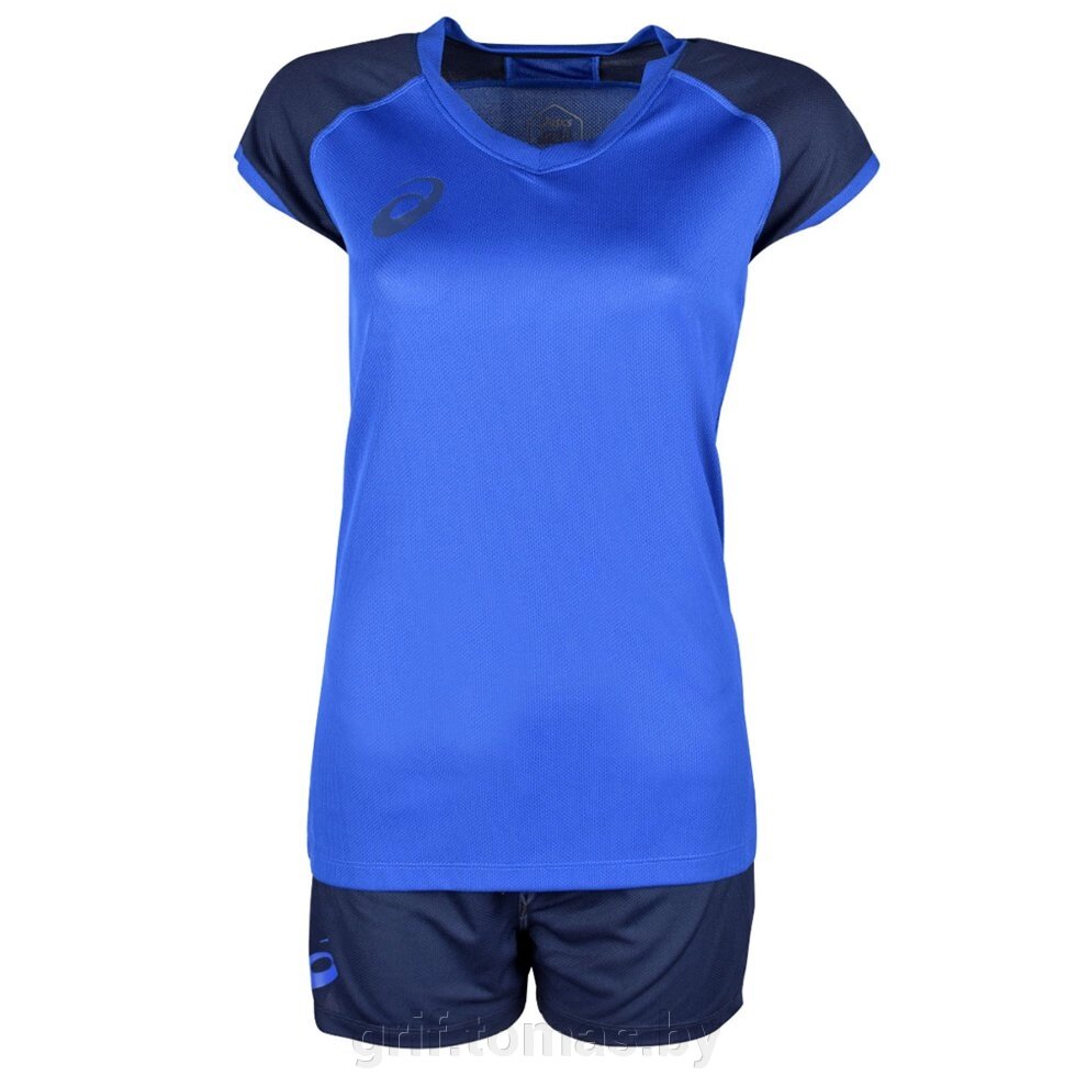 Форма волейбольная женская Asics Woman Volleyball Cap Sleeve Set (синий) (арт. 156862-0805) от компании Интернет-магазин товаров для спорта и туризма ГРИФ-СПОРТ - фото 1
