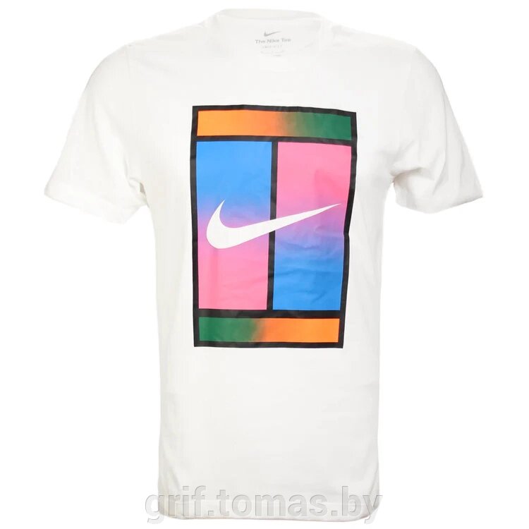 Футболка теннисная мужская Nike Dri-FIT Court Tennis T-Shirt (белый) (арт. FQ4934-100) от компании Интернет-магазин товаров для спорта и туризма ГРИФ-СПОРТ - фото 1