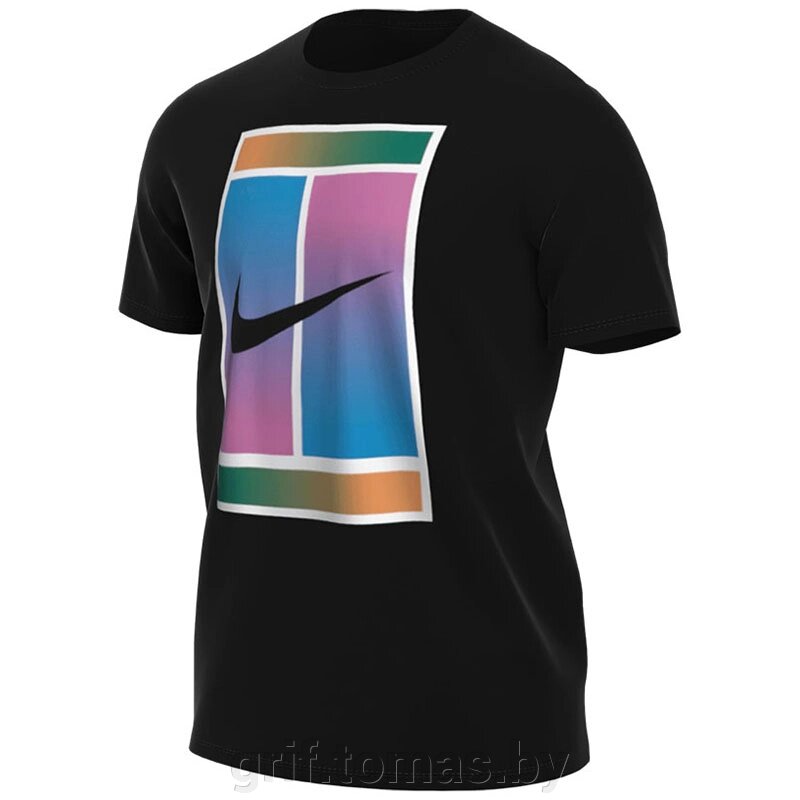 Футболка теннисная мужская Nike Dri-FIT Court Tennis T-Shirt (черный) (арт. FQ4934-010) от компании Интернет-магазин товаров для спорта и туризма ГРИФ-СПОРТ - фото 1