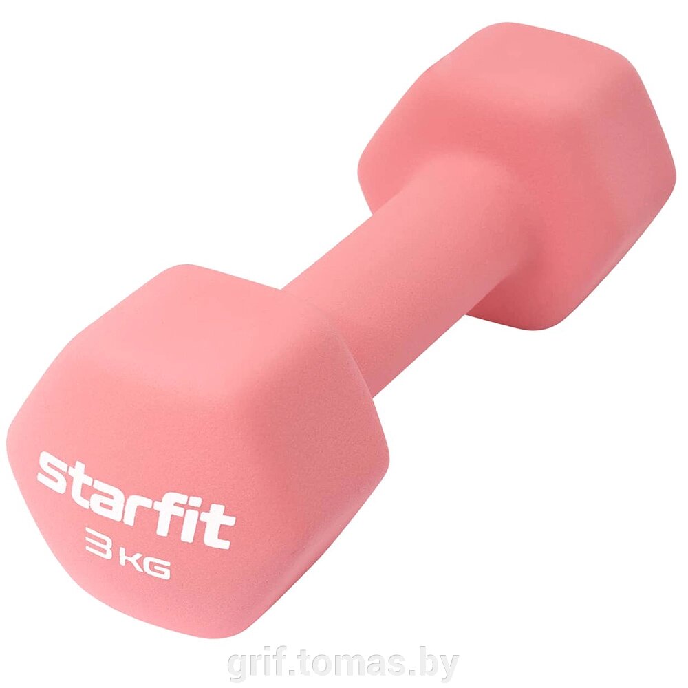 Гантели неопреновые Starfit 3.0 кг (пара) (арт. DB-201-3,0-CO) от компании Интернет-магазин товаров для спорта и туризма ГРИФ-СПОРТ - фото 1