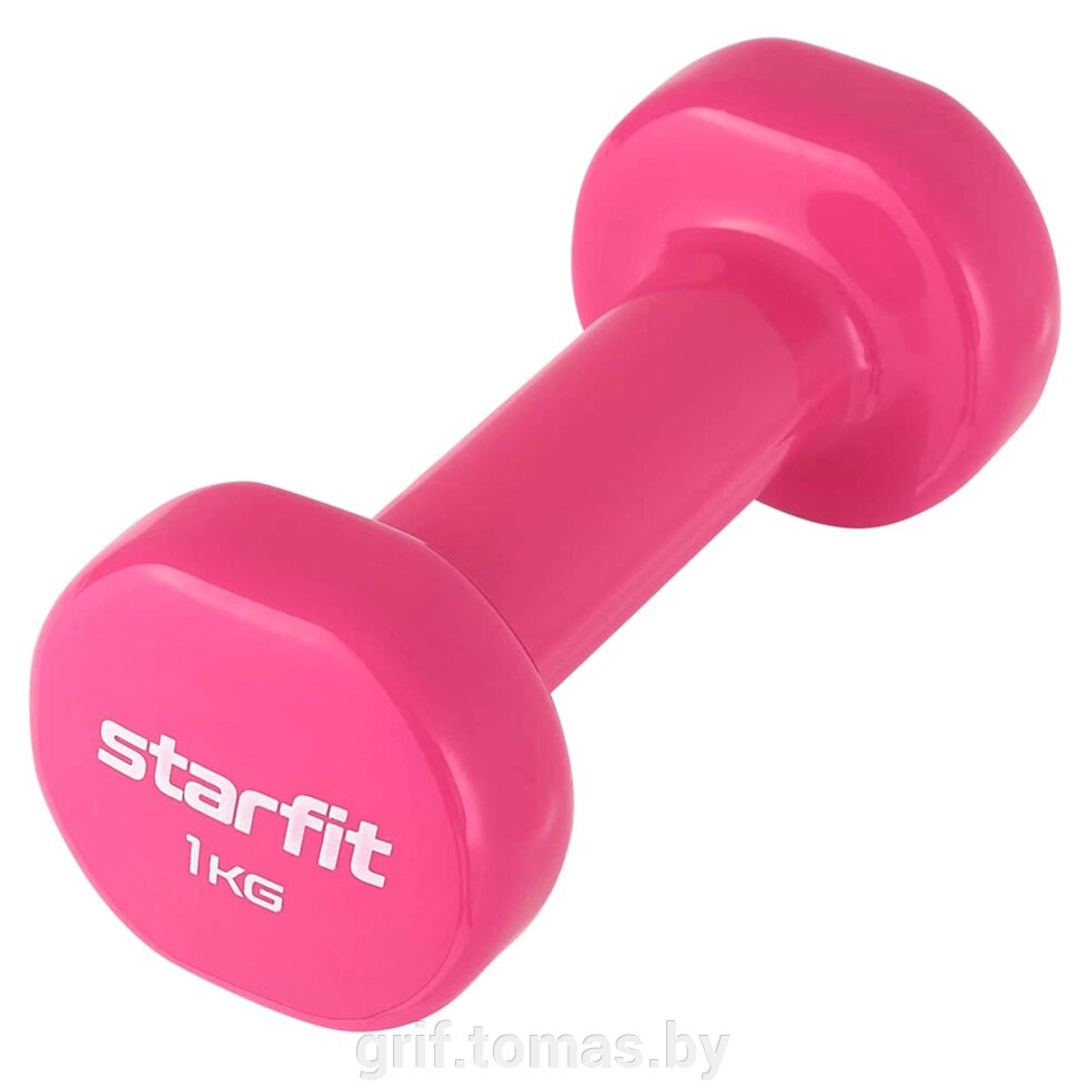 Гантели виниловые Starfit 1.0 кг (пара) (арт. DB-101-1-PI) от компании Интернет-магазин товаров для спорта и туризма ГРИФ-СПОРТ - фото 1