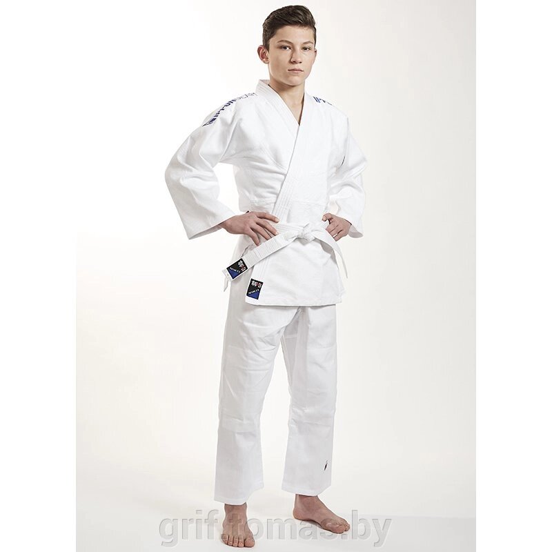 Кимоно дзюдо Ippon Gear Future 2.0 Embroidery Blue 335 г (60% хлопок, 40% полиэстер) (арт. JI350-BL) от компании Интернет-магазин товаров для спорта и туризма ГРИФ-СПОРТ - фото 1