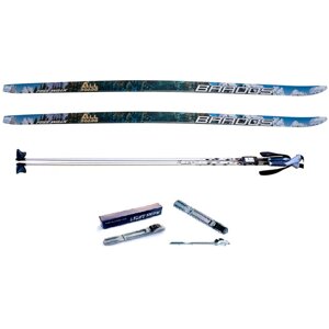 Комплект беговых лыж STC с палками из алюминия и креплением NNN (арт. Kompl-NNN-Alu)