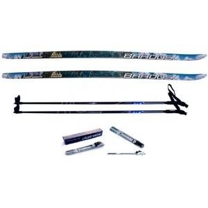Комплект беговых лыж STC с палками из стекловолокна и креплением NNN (арт. Kompl-NNN)