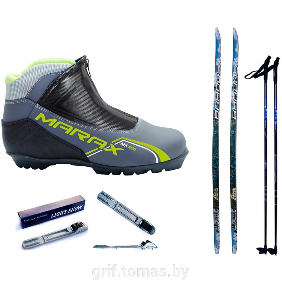 Комплект беговых лыж STC с палками, креплением NNN и ботинками Marax MXN-400 (арт. Kompl-NNN-400) от компании Интернет-магазин товаров для спорта и туризма ГРИФ-СПОРТ - фото 1