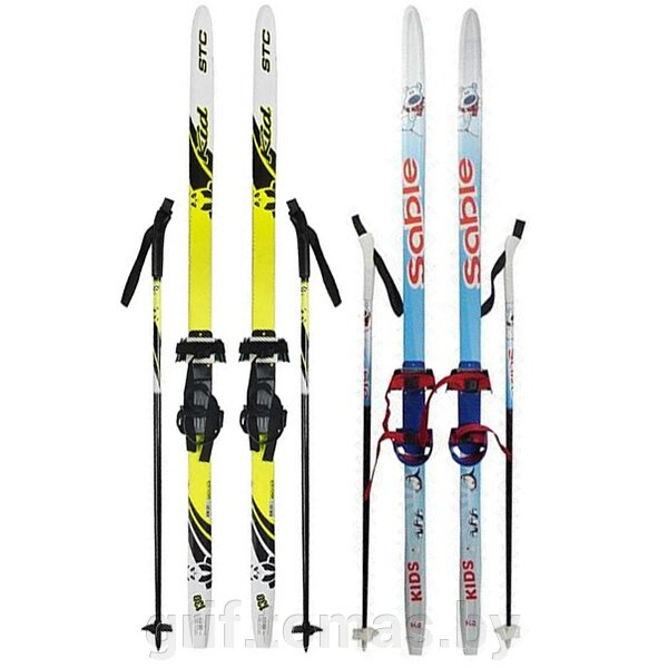 Комплект детских лыж STC (лыжи+палки+крепление) (арт. KLM) от компании Интернет-магазин товаров для спорта и туризма ГРИФ-СПОРТ - фото 1