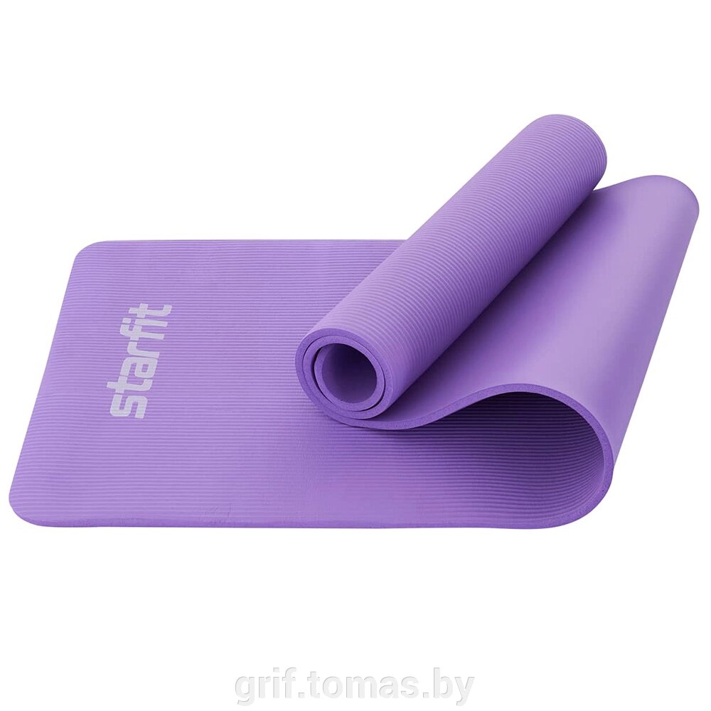 Коврик гимнастический для йоги Starfit NBR 10 мм (фиолетовый)  (арт. FM-301-1-PU) от компании Интернет-магазин товаров для спорта и туризма ГРИФ-СПОРТ - фото 1