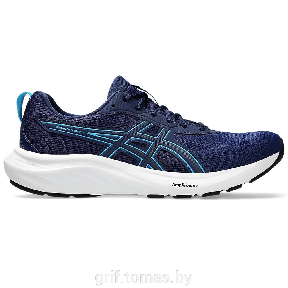 Кроссовки беговые мужские Asics Gel-Contend 9 (синий/белый) (арт. 1011B881-401) от компании Интернет-магазин товаров для спорта и туризма ГРИФ-СПОРТ - фото 1