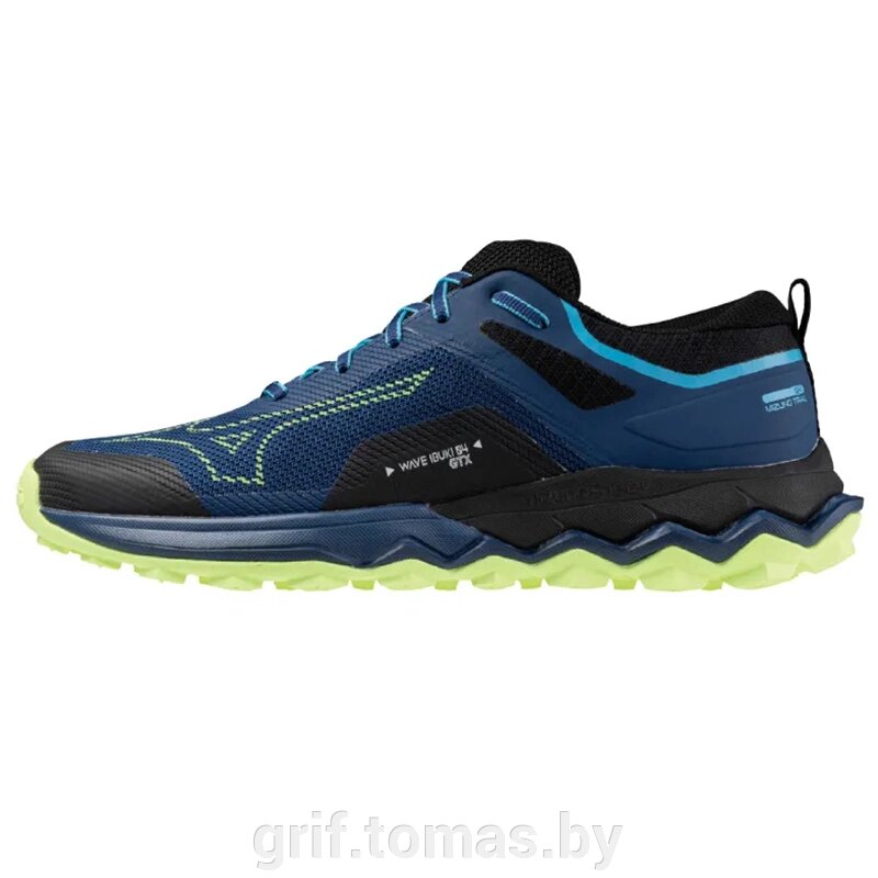 Кроссовки беговые мужские Mizuno Wave Ibuki 4 GTX (синий/зеленый) (арт. J1GJ225962) от компании Интернет-магазин товаров для спорта и туризма ГРИФ-СПОРТ - фото 1