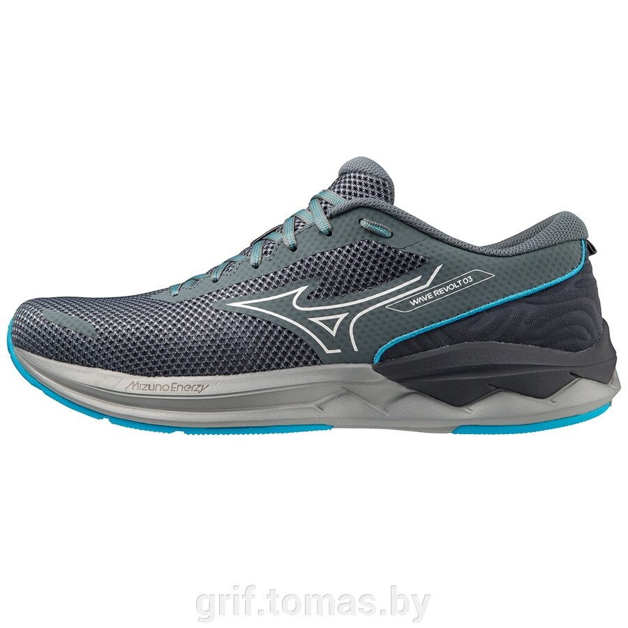 Кроссовки беговые мужские Mizuno Wave Revolt 3 (черный/синий)  (арт. J1GC238151) от компании Интернет-магазин товаров для спорта и туризма ГРИФ-СПОРТ - фото 1