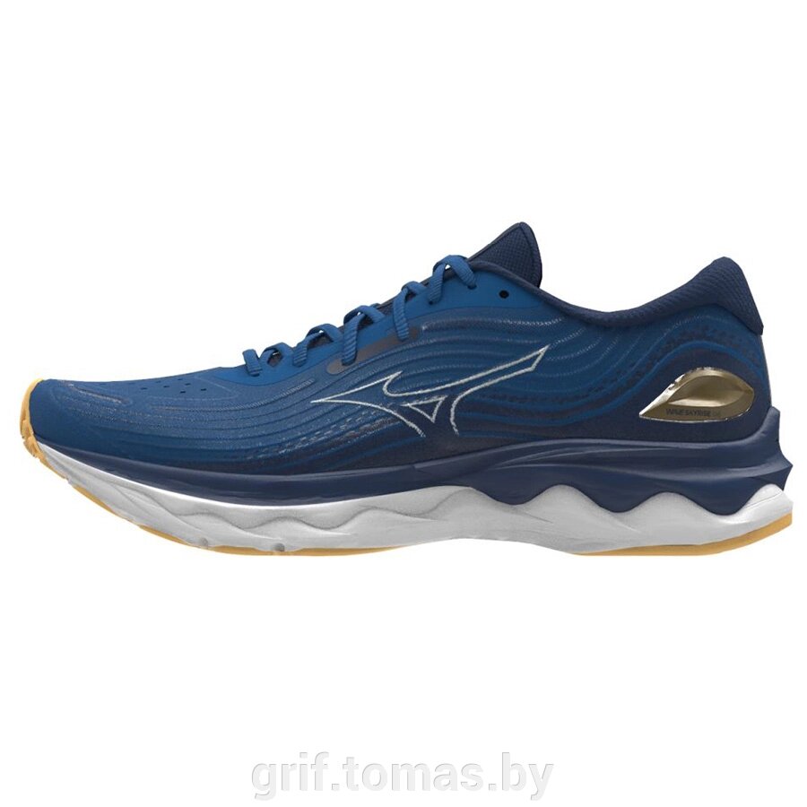 Кроссовки беговые мужские Mizuno Wave Skyrise 4 (синий)  (арт. J1GC230903) от компании Интернет-магазин товаров для спорта и туризма ГРИФ-СПОРТ - фото 1