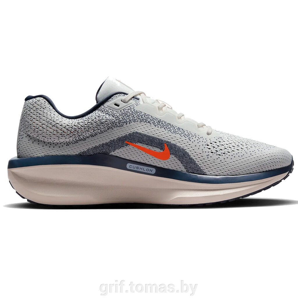 Кроссовки беговые мужские Nike Air Winflo 11 (серый/синий) (арт. FJ9509-103) от компании Интернет-магазин товаров для спорта и туризма ГРИФ-СПОРТ - фото 1