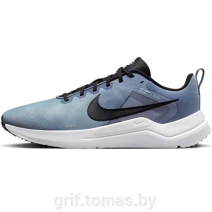 Кроссовки беговые мужские Nike Downshifter 12 (голубой/белый) (арт. DD9293-401) от компании Интернет-магазин товаров для спорта и туризма ГРИФ-СПОРТ - фото 1