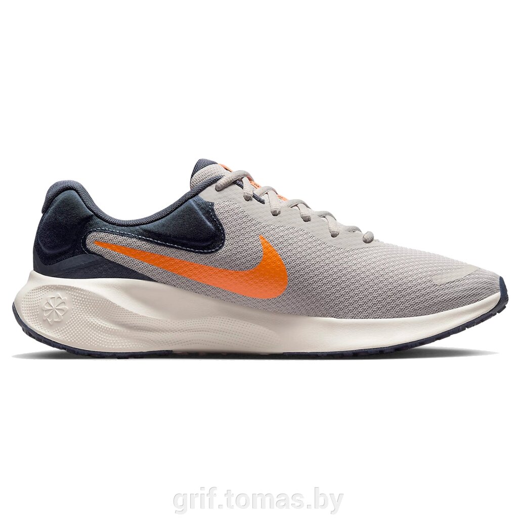 Кроссовки беговые мужские Nike Revolution 7 (серый/синий) (арт. FB2207-009) от компании Интернет-магазин товаров для спорта и туризма ГРИФ-СПОРТ - фото 1