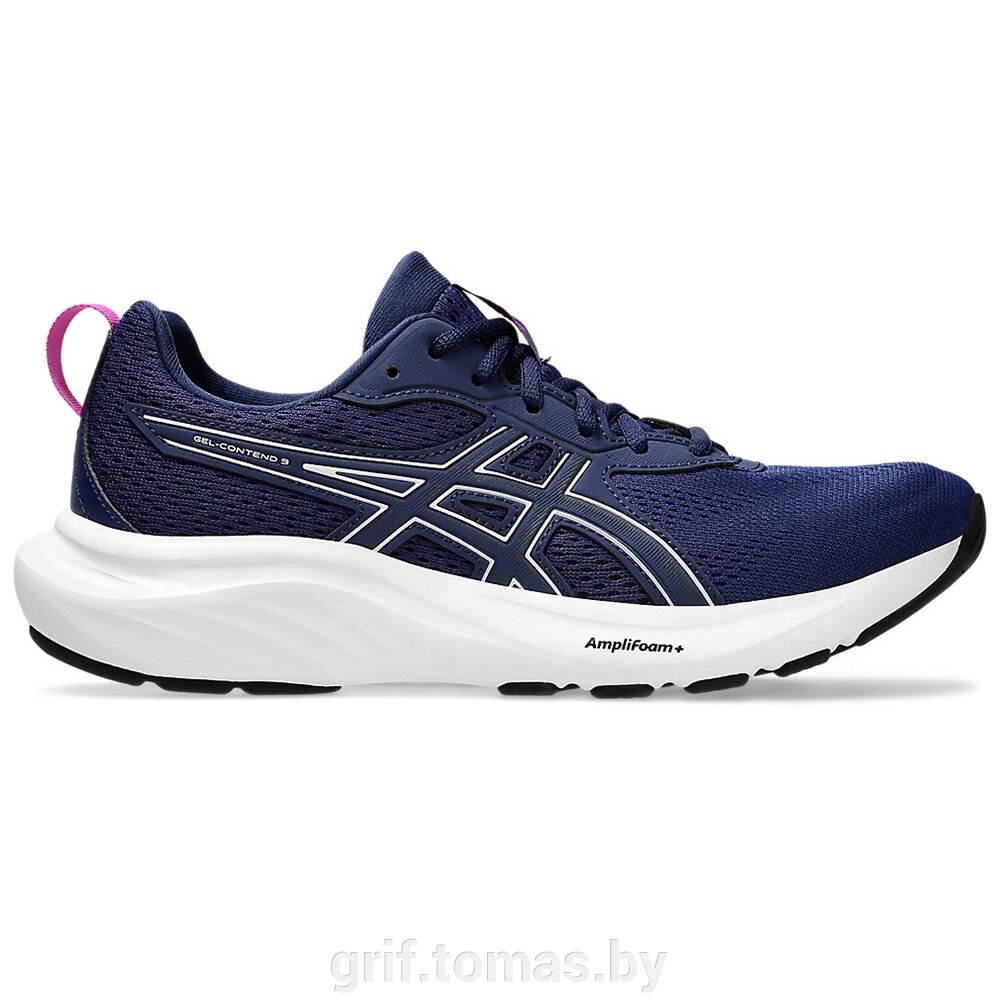 Кроссовки беговые женские Asics Gel-Contend 9 (синий/белый) (арт. 1012B681-400) от компании Интернет-магазин товаров для спорта и туризма ГРИФ-СПОРТ - фото 1