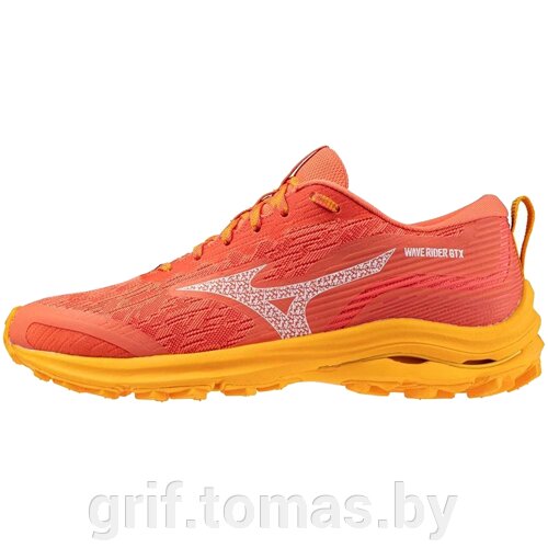 Кроссовки беговые женские Mizuno Wave Rider GTX (красный/оранжевый) (арт. J1GD227972)