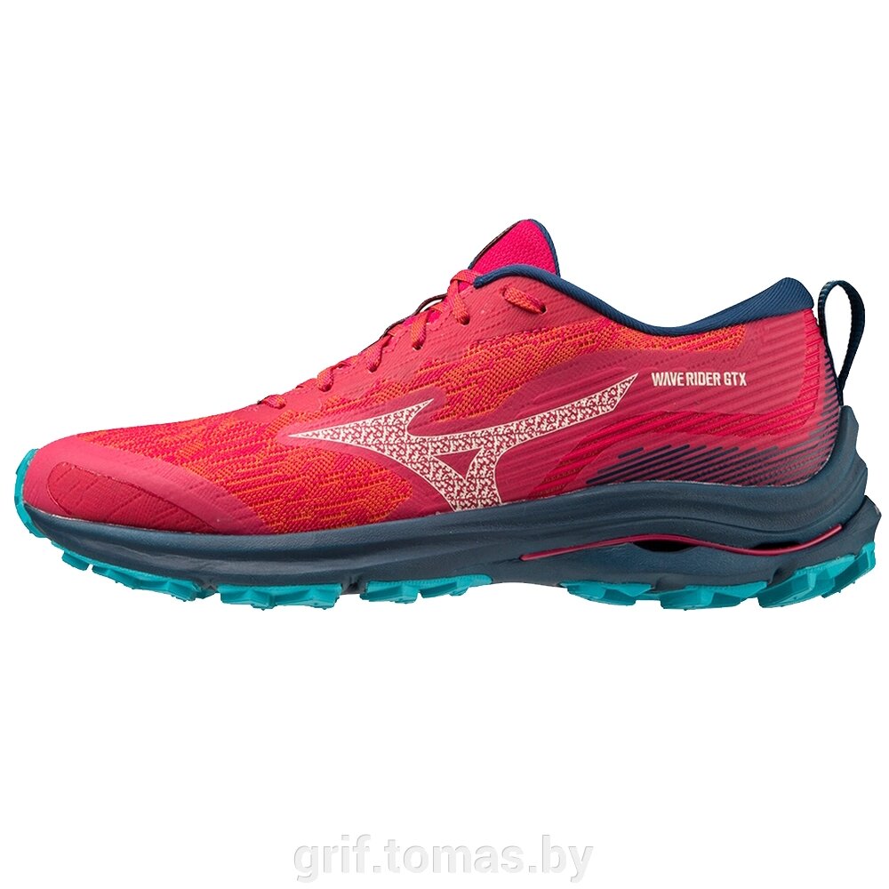 Кроссовки беговые женские Mizuno Wave Rider GTX (красный/синий)  (арт. J1GD227922) от компании Интернет-магазин товаров для спорта и туризма ГРИФ-СПОРТ - фото 1