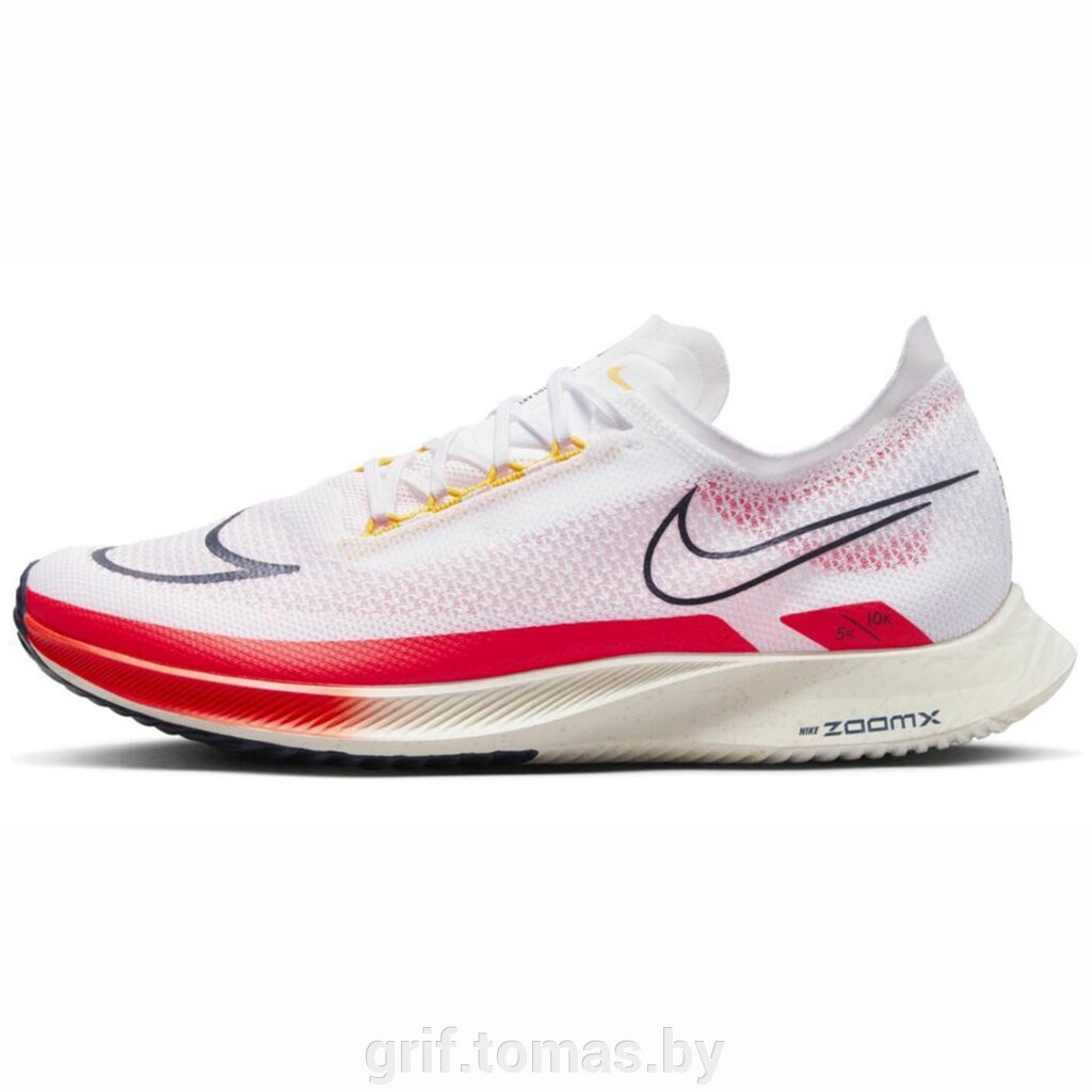 Кроссовки беговые женские Nike ZoomX Streakfly (белый/красный) (арт. DJ6566-102) от компании Интернет-магазин товаров для спорта и туризма ГРИФ-СПОРТ - фото 1