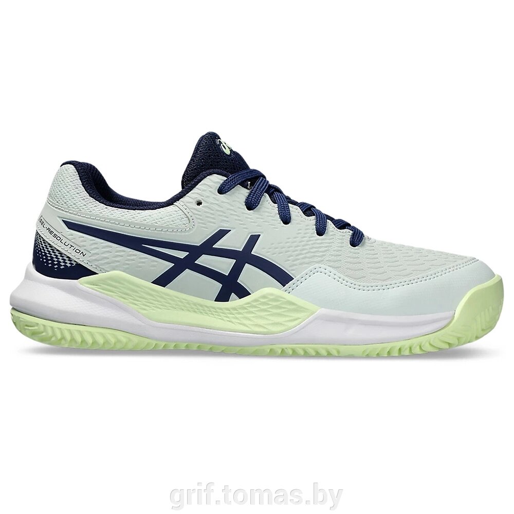 Кроссовки теннисные детские Asics Gel-Resolution 9 GS Clay (арт. 1044A068-301) от компании Интернет-магазин товаров для спорта и туризма ГРИФ-СПОРТ - фото 1