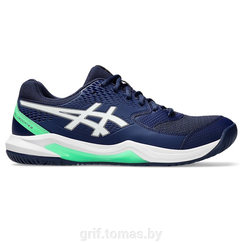 Кроссовки теннисные мужские Asics Gel-Dedicate 8 (синий/белый) (арт. 1041A408-401) от компании Интернет-магазин товаров для спорта и туризма ГРИФ-СПОРТ - фото 1