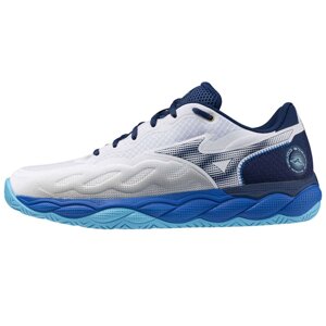 Кроссовки теннисные мужские Mizuno Wave Enforce Court AC (белый/синий) (арт. 61GA243229)