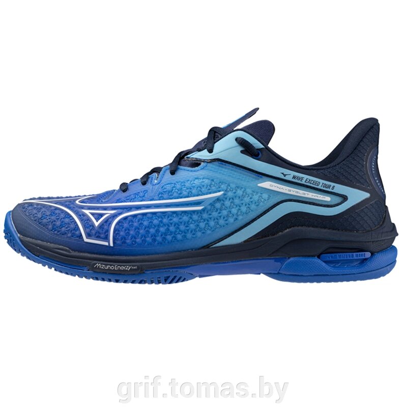 Кроссовки теннисные мужские Mizuno Wave Exceed Tour 6 AC (синий)  (арт. 61GA247028) от компании Интернет-магазин товаров для спорта и туризма ГРИФ-СПОРТ - фото 1