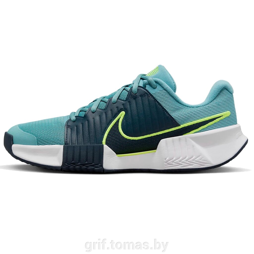 Кроссовки теннисные мужские Nike Zoom GP Challenge Pro Clay (бирюзовый/темно-синий)  (арт. FJ7767-401) от компании Интернет-магазин товаров для спорта и туризма ГРИФ-СПОРТ - фото 1