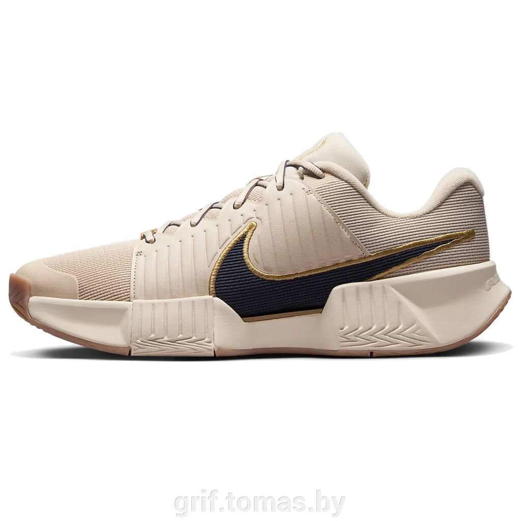 Кроссовки теннисные мужские Nike Zoom GP Challenge Pro HC (бежевый/золотой)  (арт. FN4699-100) от компании Интернет-магазин товаров для спорта и туризма ГРИФ-СПОРТ - фото 1