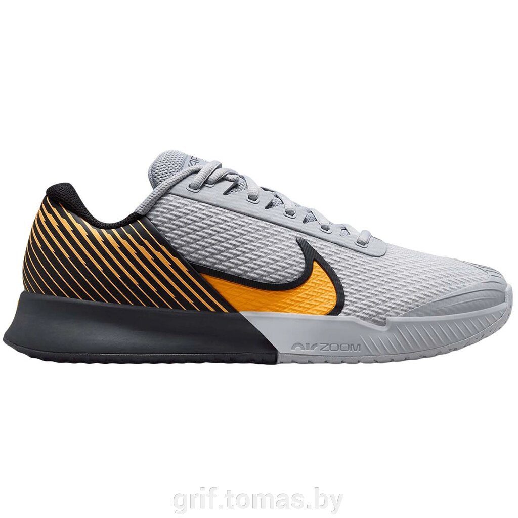 Кроссовки теннисные мужские Nike Zoom Vapor Pro 2 HC (серый/оранжевый)  (арт. DR6191-005) от компании Интернет-магазин товаров для спорта и туризма ГРИФ-СПОРТ - фото 1