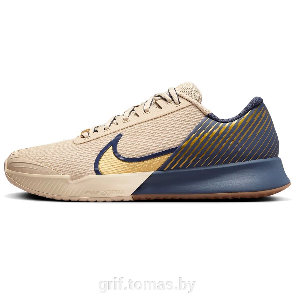 Кроссовки теннисные мужские Nike Zoom Vapor Pro 2 Premium HC (бежевый/темно-синий)  (арт. FN4741-101) от компании Интернет-магазин товаров для спорта и туризма ГРИФ-СПОРТ - фото 1