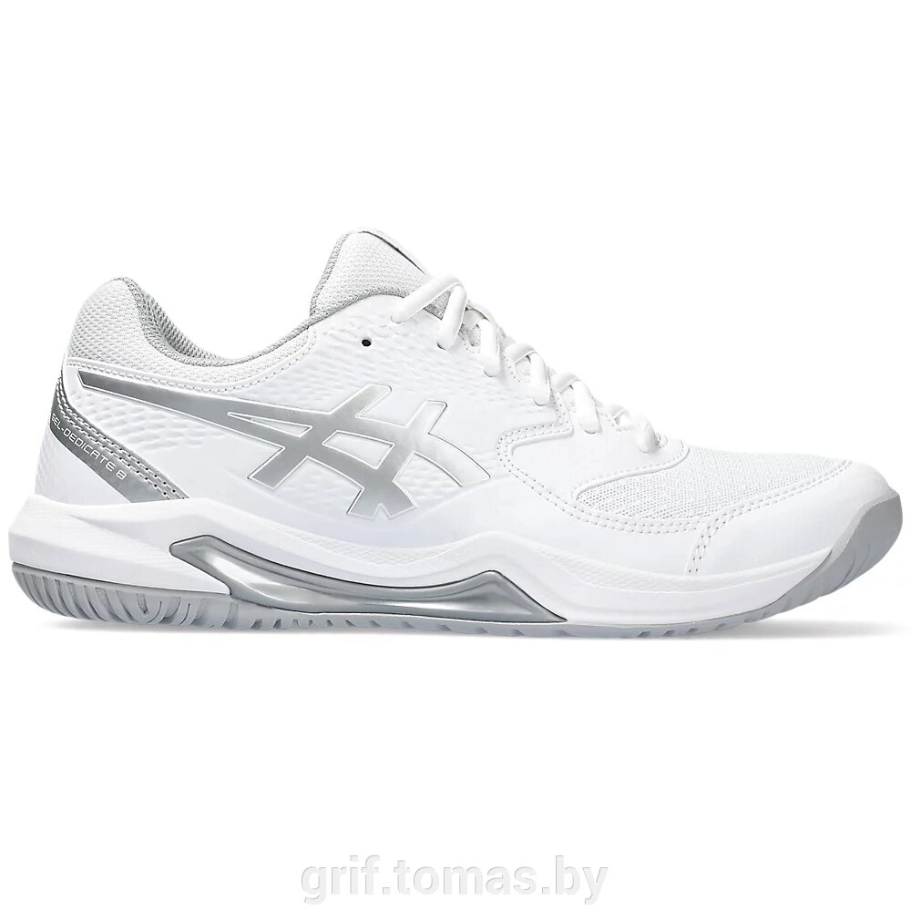 Кроссовки теннисные женские Asics Gel-Dedicate 8 (белый) (арт. 1042A237-101) от компании Интернет-магазин товаров для спорта и туризма ГРИФ-СПОРТ - фото 1