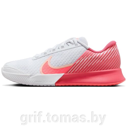 Кроссовки теннисные женские Nike Zoom Vapor Pro 2 HC (белый/розовый) (арт. DR6192-107)