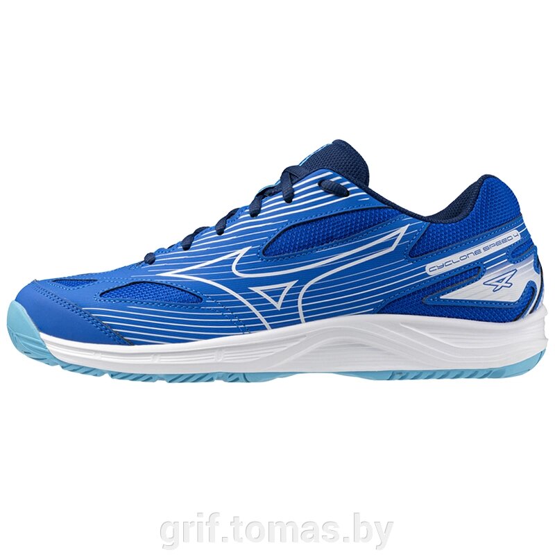 Кроссовки волейбольные Mizuno Cyclone Speed 4 (U) (синий)  (арт. V1GA238001) от компании Интернет-магазин товаров для спорта и туризма ГРИФ-СПОРТ - фото 1