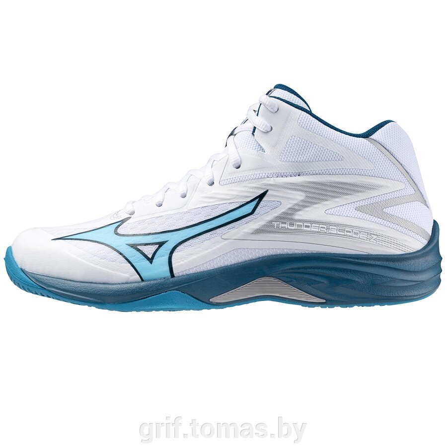 Кроссовки волейбольные Mizuno Thunder Blade Z Mid (U) (белый)  (арт. V1GA237521) от компании Интернет-магазин товаров для спорта и туризма ГРИФ-СПОРТ - фото 1