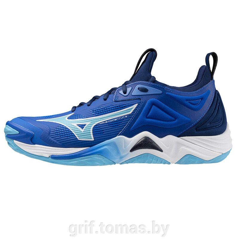 Кроссовки волейбольные Mizuno Wave Momentum 3 (U) (синий)  (арт. V1GA231201) от компании Интернет-магазин товаров для спорта и туризма ГРИФ-СПОРТ - фото 1