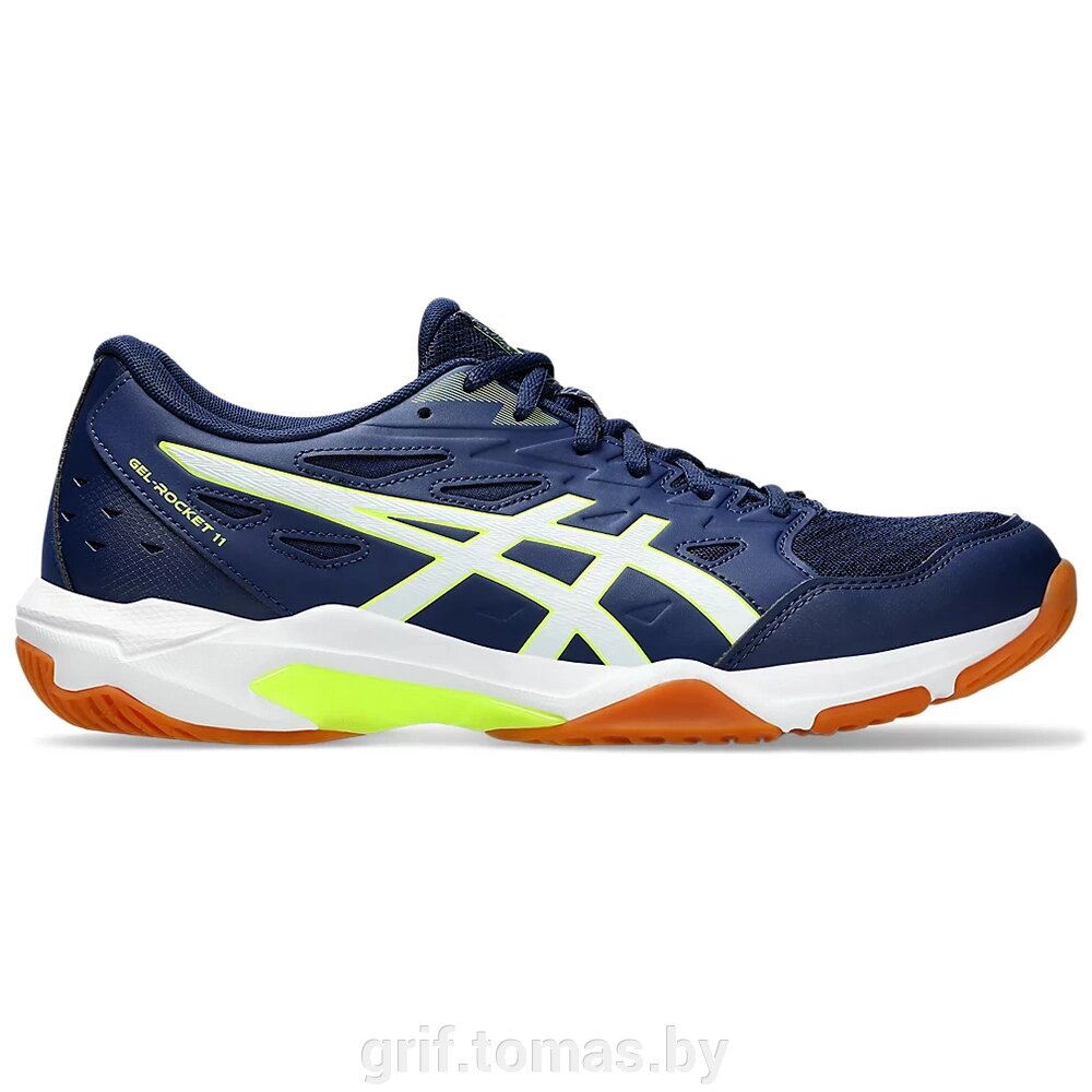 Кроссовки волейбольные мужские Asics Gel-Rocket 11 (синий/белый) (арт. 1071A091-403) от компании Интернет-магазин товаров для спорта и туризма ГРИФ-СПОРТ - фото 1